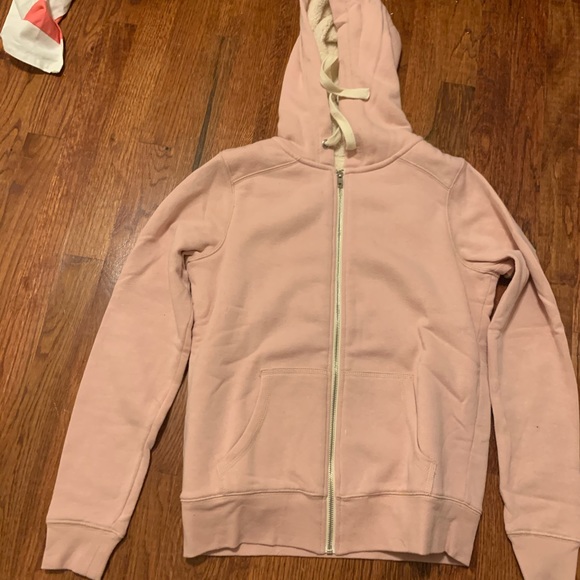 Z Supply Fuzzy Pink Hoodie- Size S - Picture 3 of 4